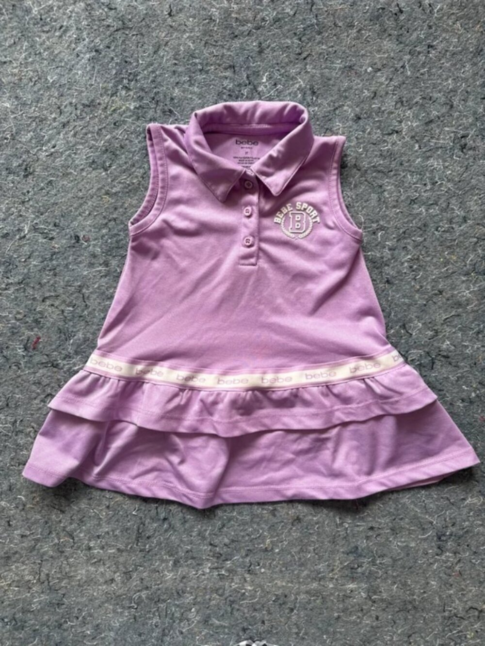 Bebe Sport Girls Purple Polo Dress – Size 2T